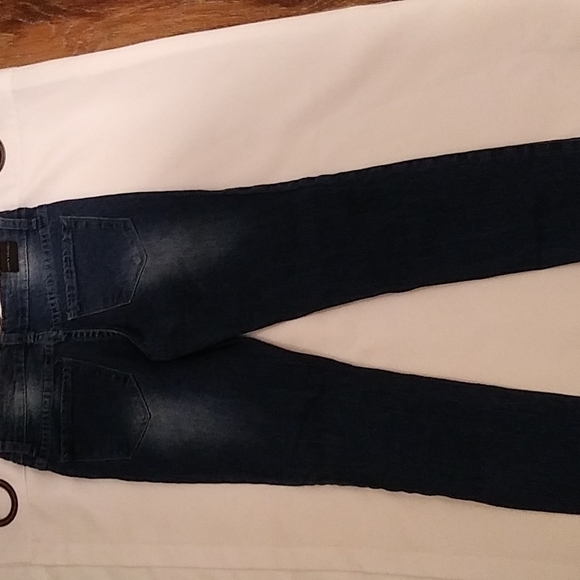 Pink Velvet Beaded Jeans for Girls - Picture 4 of 4